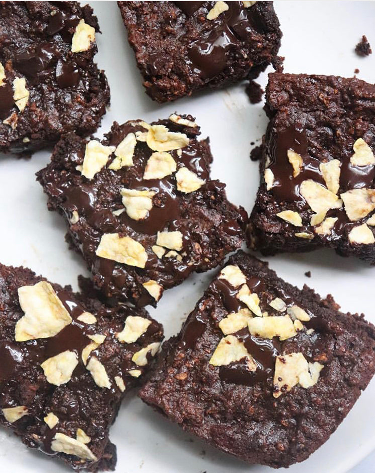 Sweet and Salty Plantain Brownies (GF, Vegan, Paleo-friendly!)