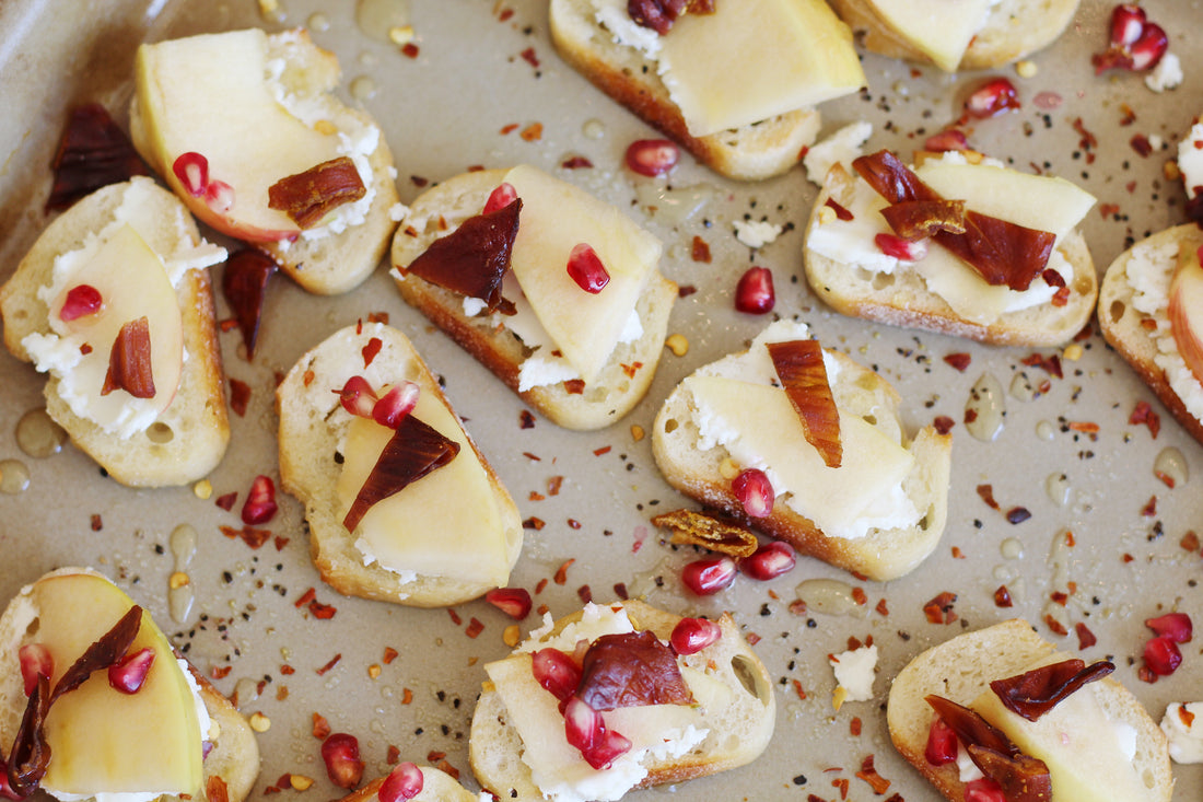 Goat Cheese + Jackfruit "Bruschetta"