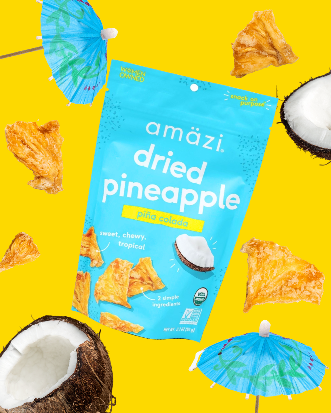 *NEW*: Piña Colada Dried Pineapple - 6 Pack – Amazi Foods
